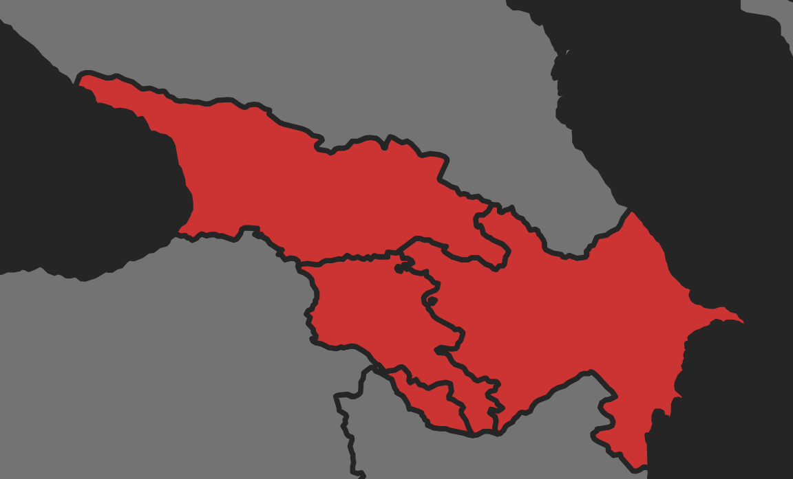 Map of the Caucasus region